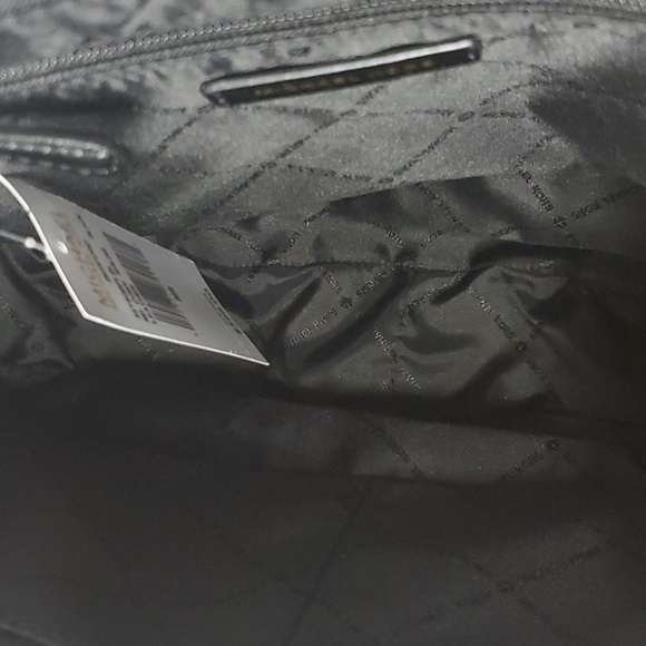 NWT Michael Kors Leather Convertible Medium Bedford Shoulder Hobo BLACK - Picture 10 of 12